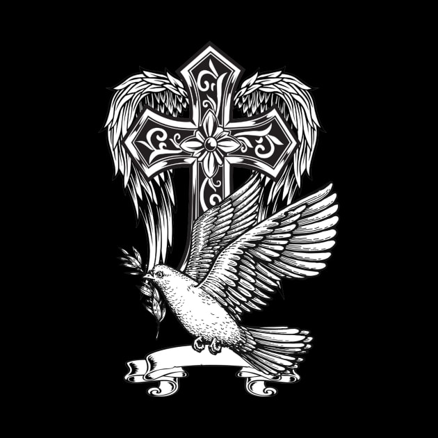 CROSS BIRD DESIGN SHIRT by APOCALYPTIK