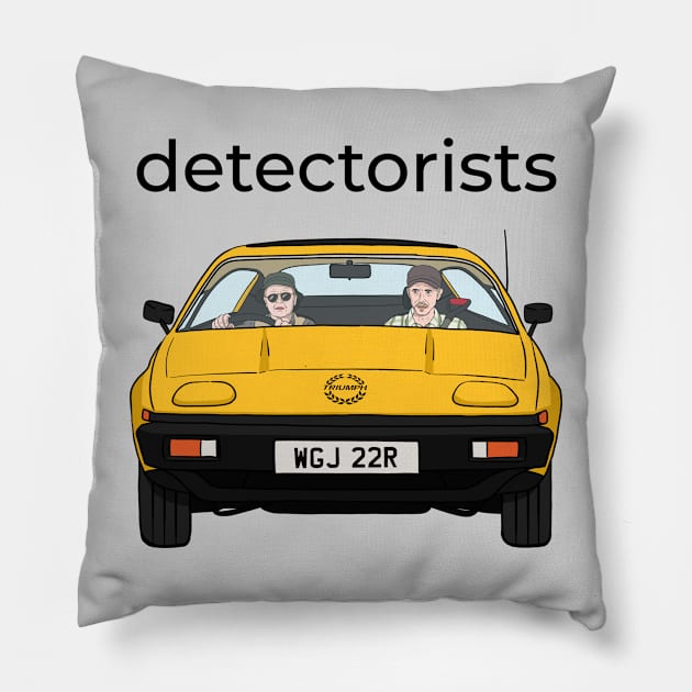 Detectorists Logo - Lance & Andy - TR7 - DMDC Pillow by InflictDesign