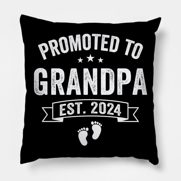 1st Time Grandpa EST 2024 New First Grandpa 2024 T-Shirt Pillow by WoowyStore