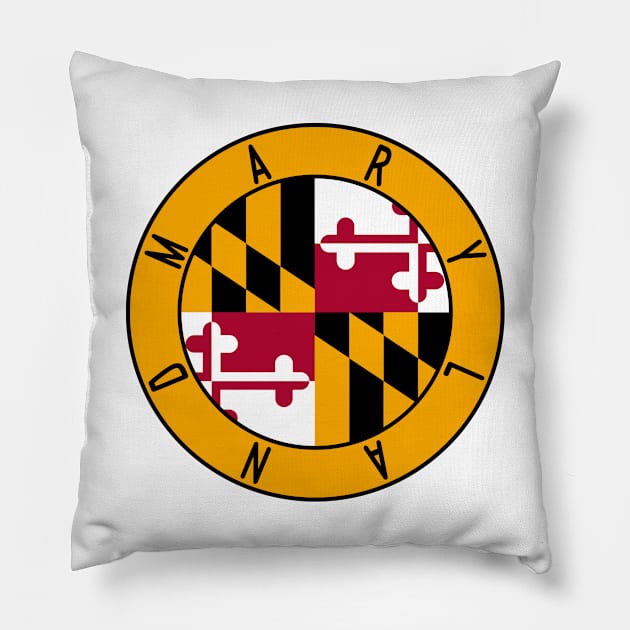 Maryland Flag Decal Pillow by ZSONN