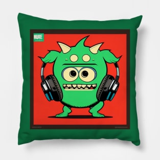 Headphones Monster Cartoon Pillow