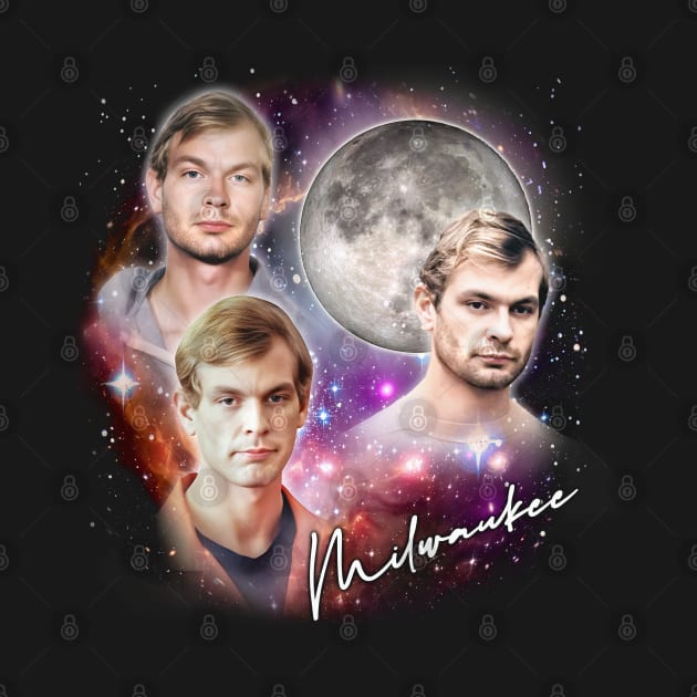 Jeffrey Dahmer - Retro Style Milwaukee Moon by DankFutura