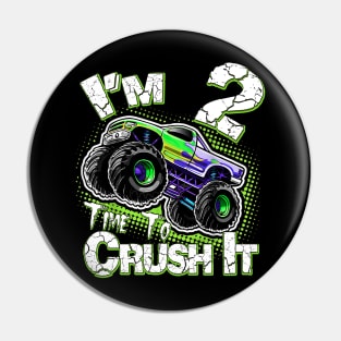 Monster Truck Shirt - 2nd Birthday Pin