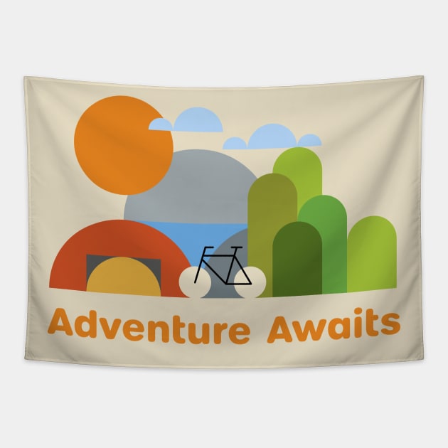 Adventure Awaits! Tapestry by bjornberglund