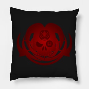 Red Demon Skull Pillow