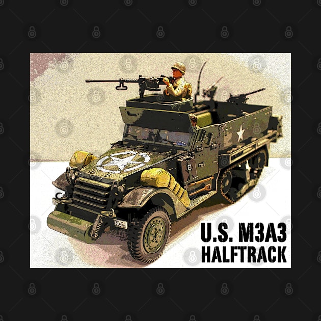 U.S. M3A3 Halftrack (Left Side) by Busybob