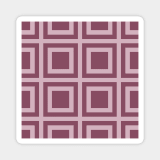 Mauve City Streets Patchwork Pattern Magnet