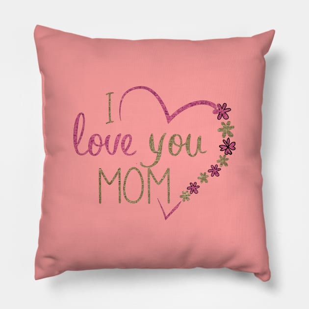 I Love You Mum Pillow by Red Rov