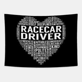 Racecar Driver Heart Tapestry