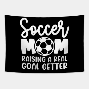 Soccer Mom Raising A Real Goal Getter Boys Girls Cute Funny Tapestry