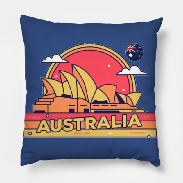 Australia Pillow by Jo3Designs