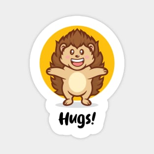 Hedgehog hugs (on light colors) Magnet