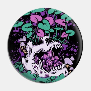 Skull Crystals in mouth Pin