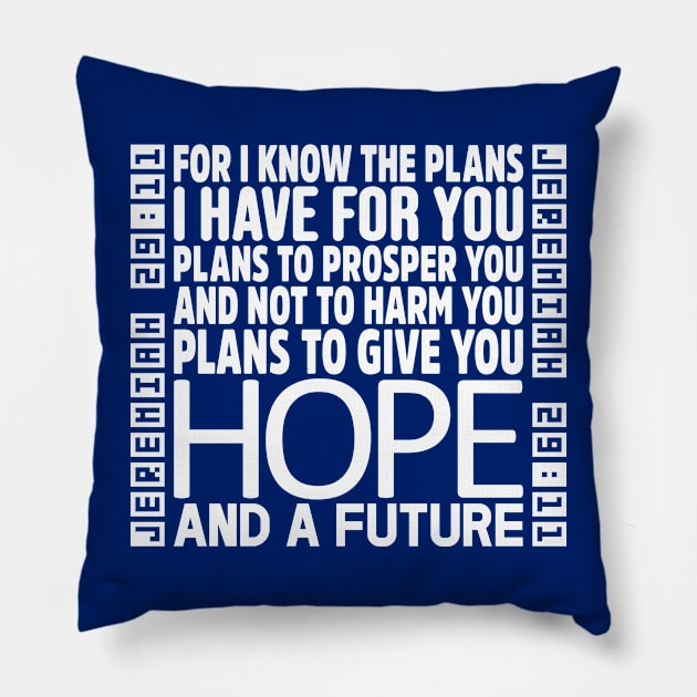 Jeremiah 29:11 Pillow by colorsplash