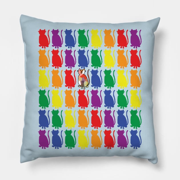 Cats Pride Pillow by ellenhenryart