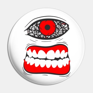 Crazy Face Pin