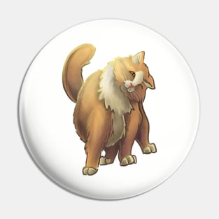 Fluffy Orange Cat Pin