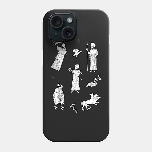 Greek Myth Comix - The Gods Sticker Pack 2 Phone Case by GreekMythComix