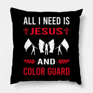 I Need Jesus And Color Guard Colorguard Pillow