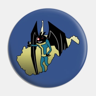 Radiation Suit Mothman WV Pin