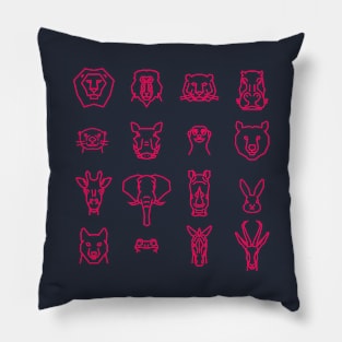 Animal Kingdom I (Magenta) Pillow