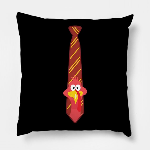 Funny Thanksgiving Turkey Tie for Men Pilgrim Hat Pillow by 2blackcherries