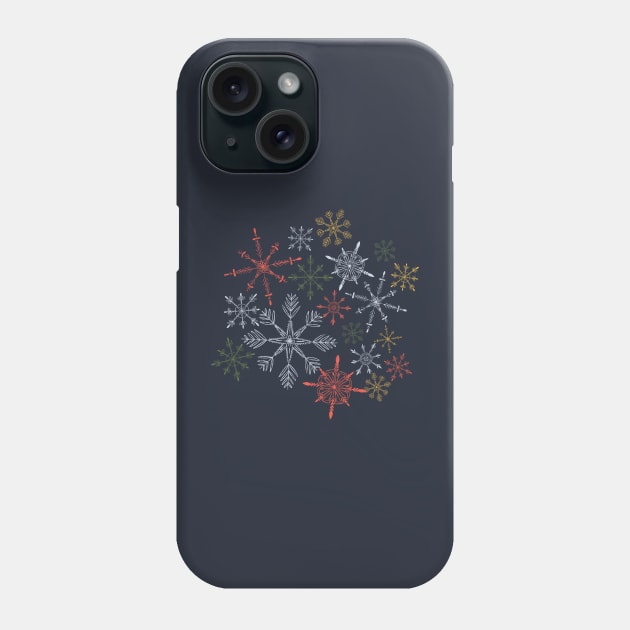 Christmas Snowflakes Phone Case by Maddyslittlesketchbook