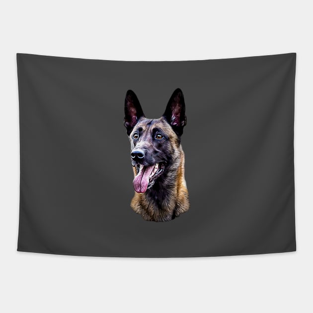 Belgian malinois Shepherd Tapestry by ElegantCat