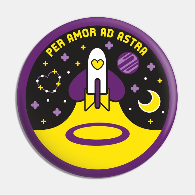 Space Pride - Intersex Flag Pin by wanderingkotka