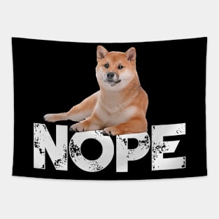 Nope Lazy Shiba Inu Dog Lover Tapestry