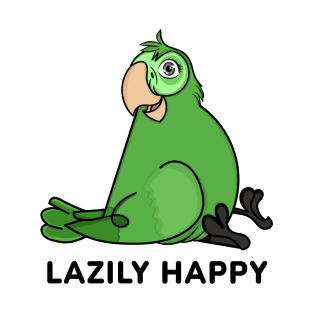 Lazily Happy Parrot T-Shirt