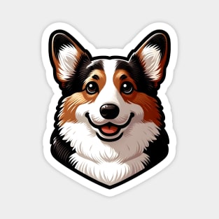 Tricolor Corgi Magnet