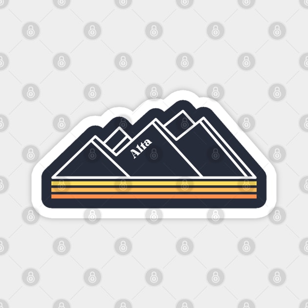 Alta Utah Retro Vintage Mountain Magnet by MalibuSun