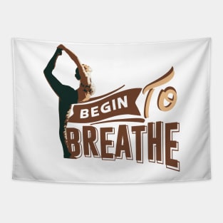 breathe yoga Tapestry