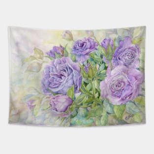 Lavender Roses symbolize love at first sight or enchantment Tapestry