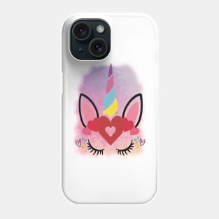 Unicorn valentine Phone Case