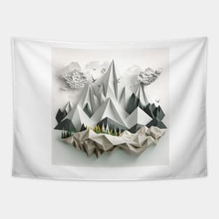 Origami mountains Tapestry