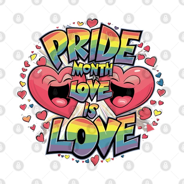 Pride Month Love Is Love LGBTQ LGBTQIA+ by Macphisto Shirts