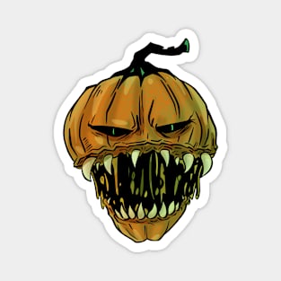 Scary horror Pumpkin face Halloween four Magnet