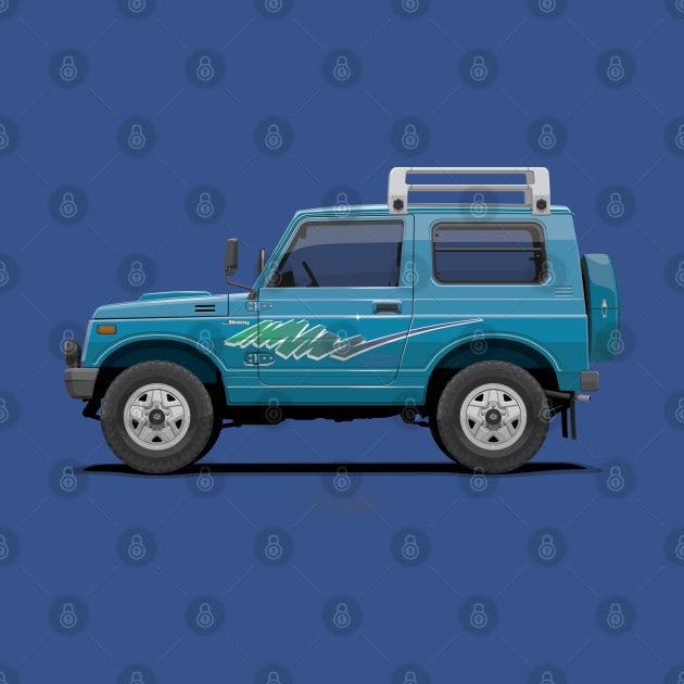 Jimny JA11 SJ410 Blue - Side by ARVwerks