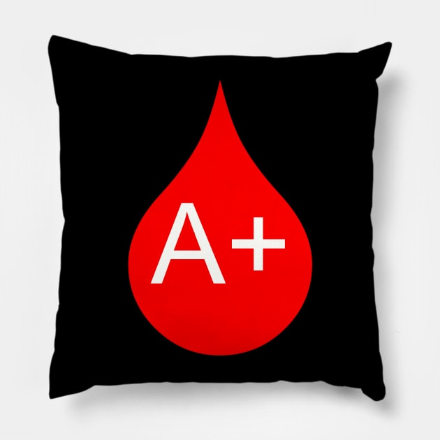 A+ blood type Pillow by gustavoscameli