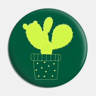 Green Desert Cactus Pin