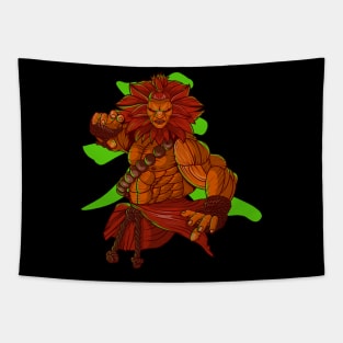 Akuma green background Tapestry