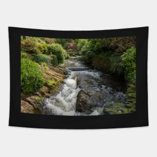 Cascading water over rocks Tapestry