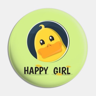 Happy Girl Pin