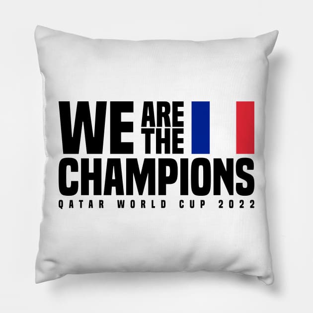 Qatar World Cup Champions 2022 - France Pillow by Den Vector