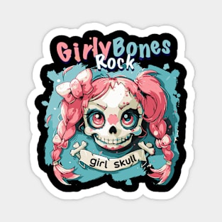 Skull Girl, Skull Fun T-Shirt 01 Magnet