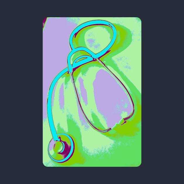 stethoscope art poster by Retropenguin