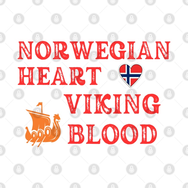 Norwegian Heart Viking Blod. Gift ideas for historical enthusiasts. by Papilio Art