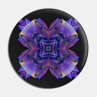 Four-sided mandala in cool tones Pin